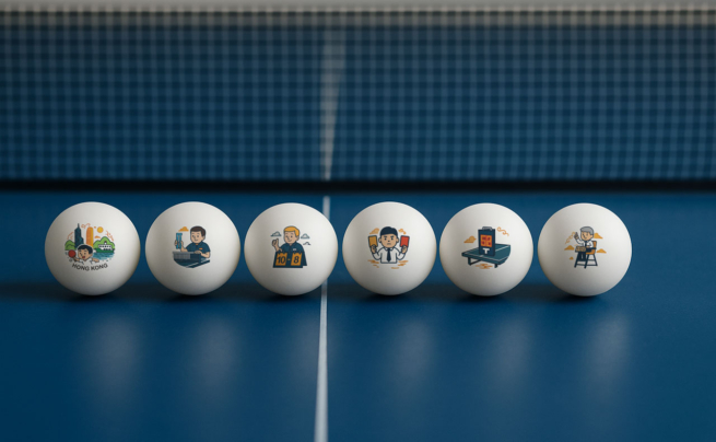 Table tennis ball - print